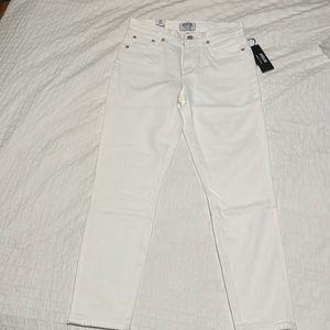 Agolde Exclusive Sophie Crop Jeans in Glimpse White